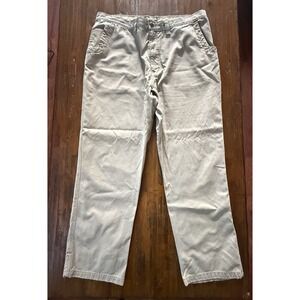 Mountain Khakis Pants Mens 42x32 Utility Khaki Tan Army Duck Canvas Reinforced